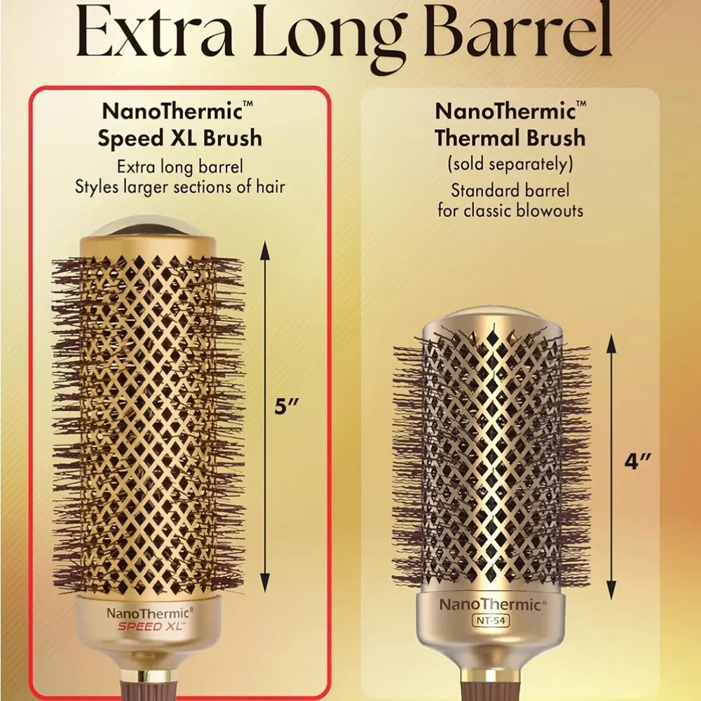 Olivia Garden NanoThermic Ceramic + Ion Speed XL Round Thermal Hair Brush - Picture 3 of 5